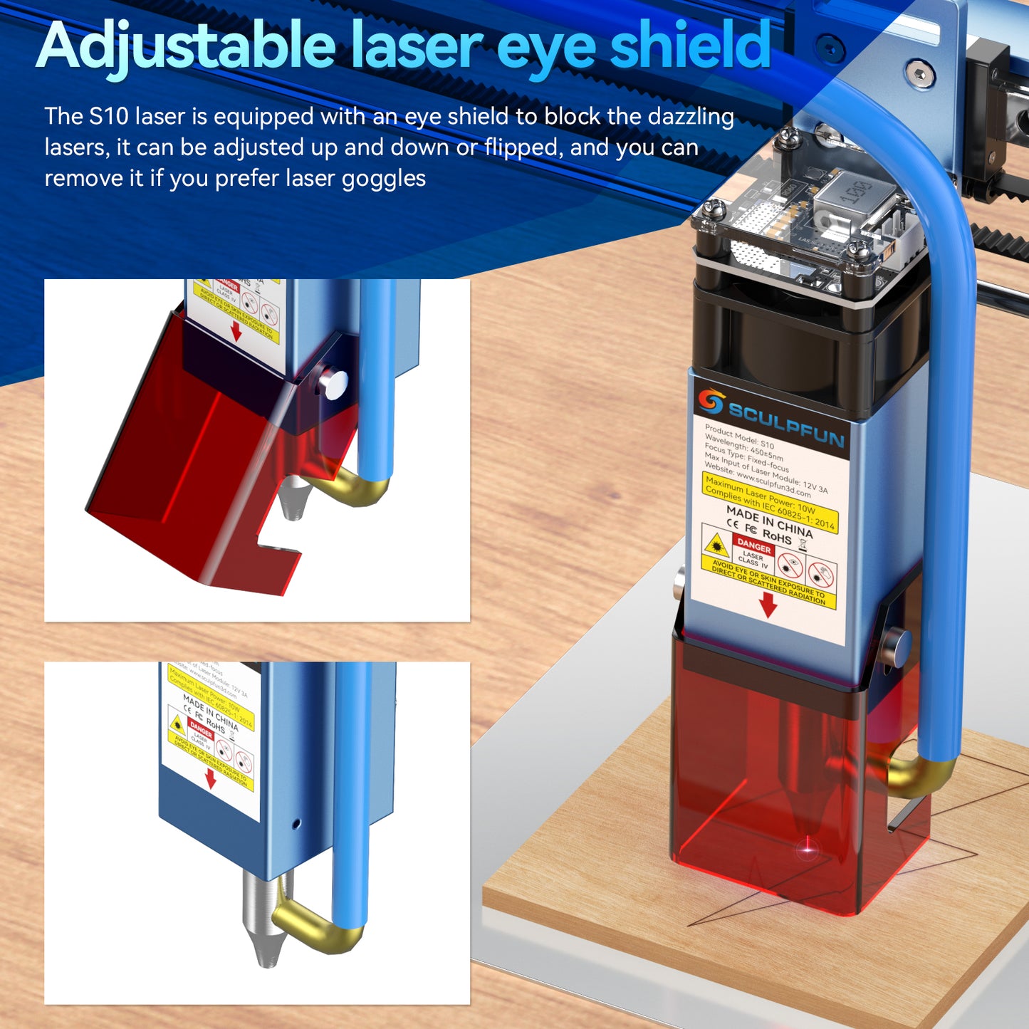 SCULPFUN S10 10W (Light Energy) Diode Laser Engraving Machine