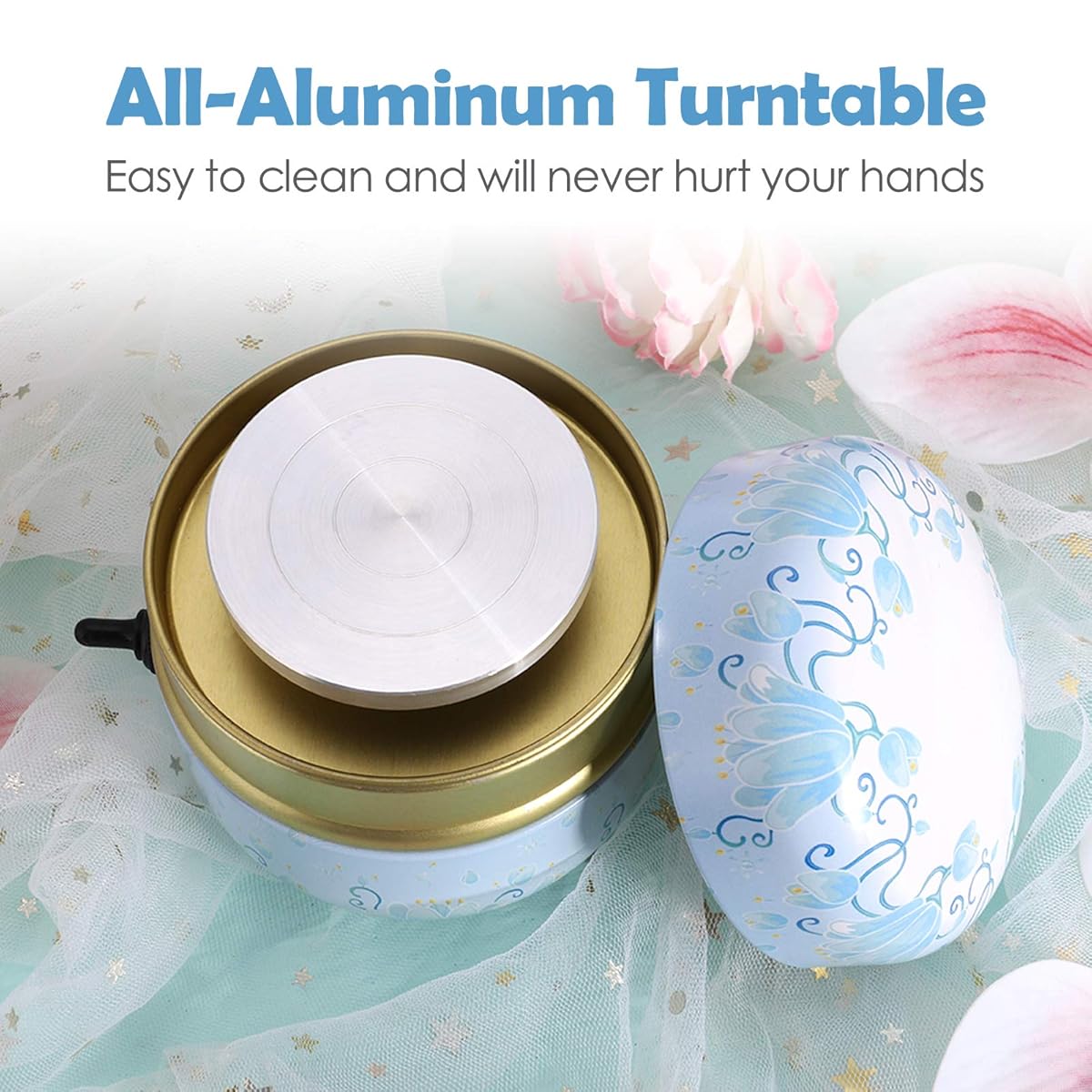 Mini Pottery Wheel with Adjustable Speed and forward & backward rotation