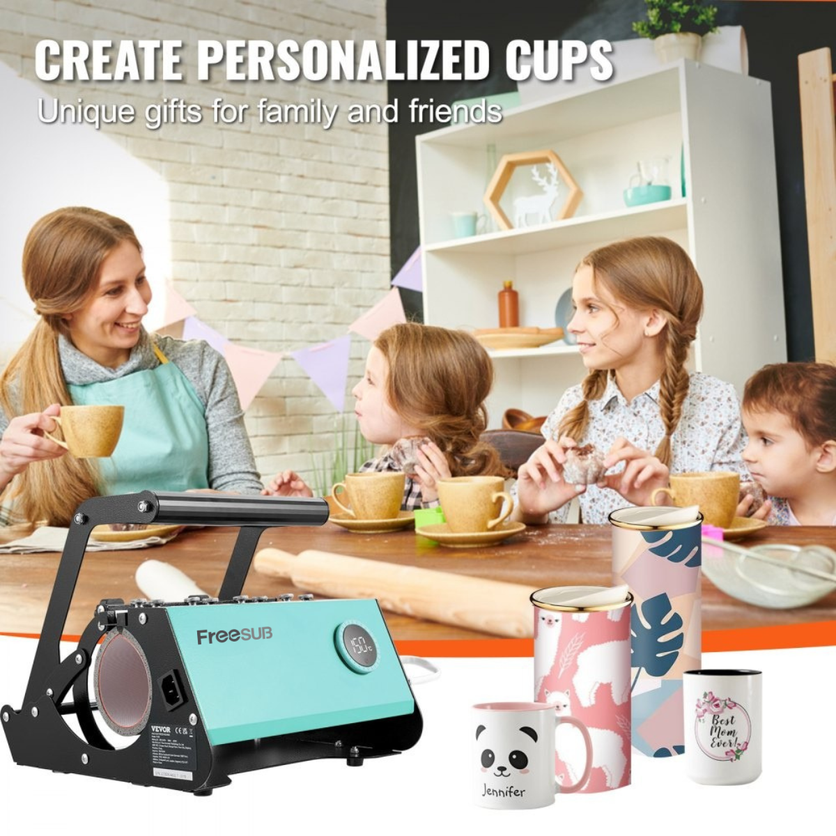 Freesub Heat Transfer Mug & Tumbler Heat Press Machine F270 Blue DEMO