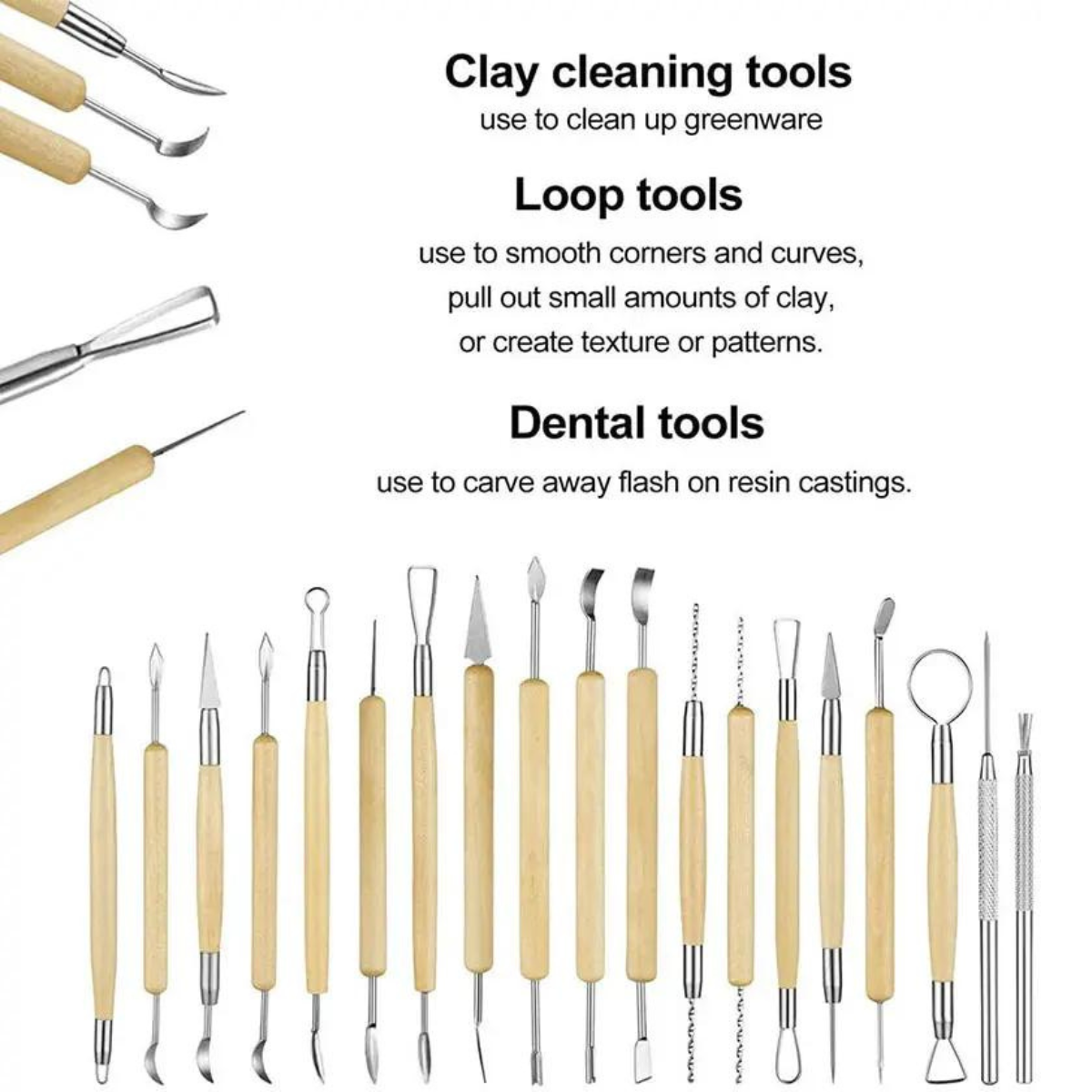52Pcs Polymer Clay Tools Sculpting Tools Pottery Carving kit