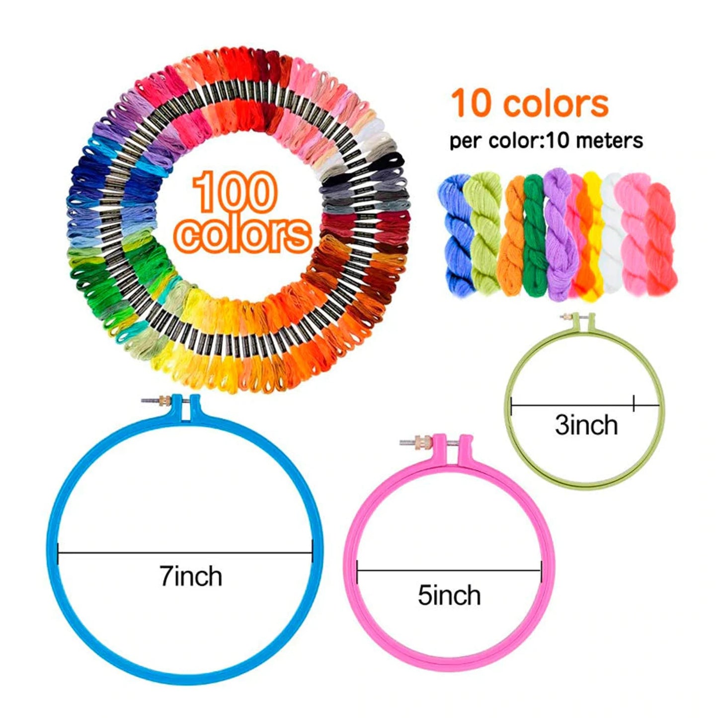 156 pce Punch Needle Kit Accessory Tools Embroidery Threads Cross Stitch