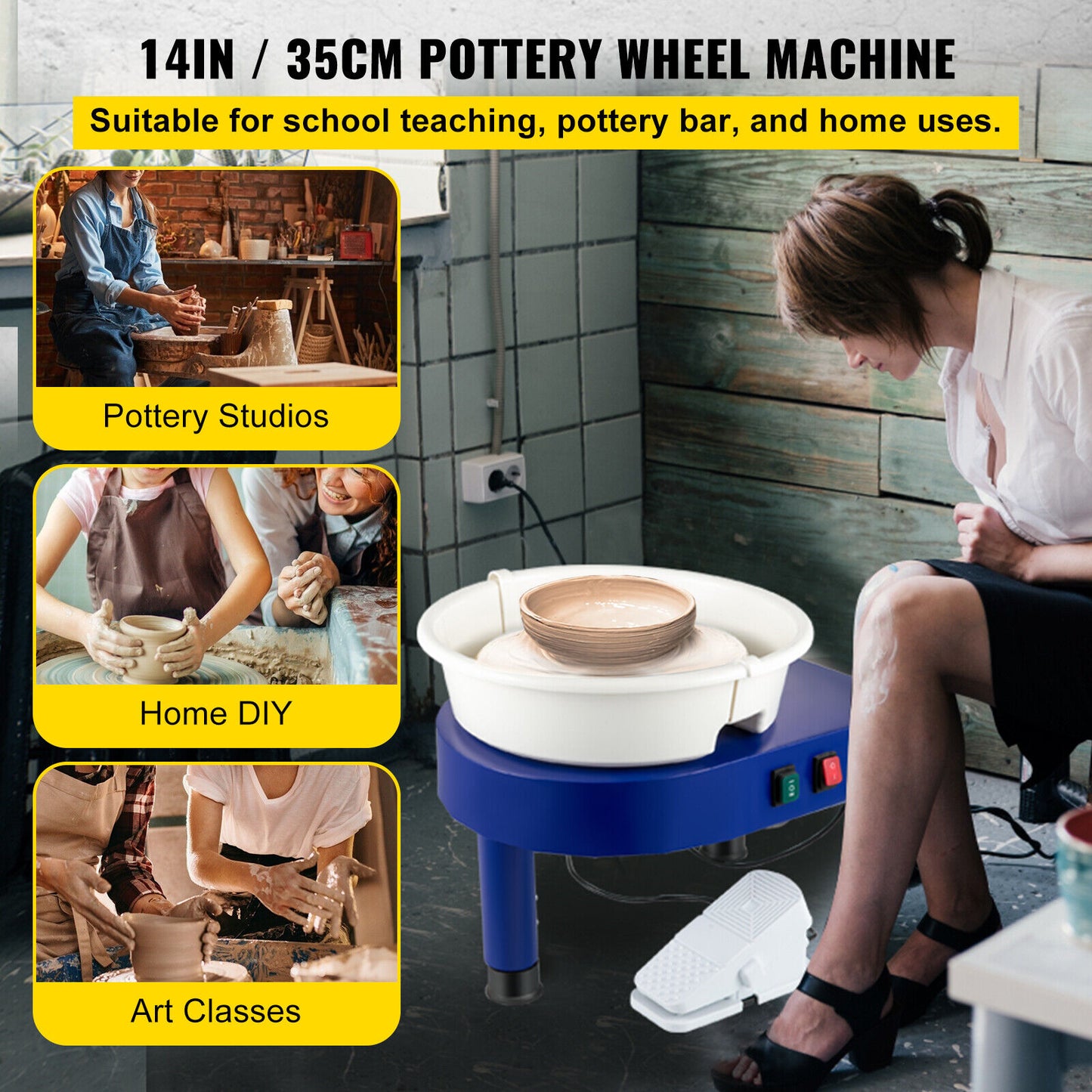 25cm Electric Pottery Wheel 350W
