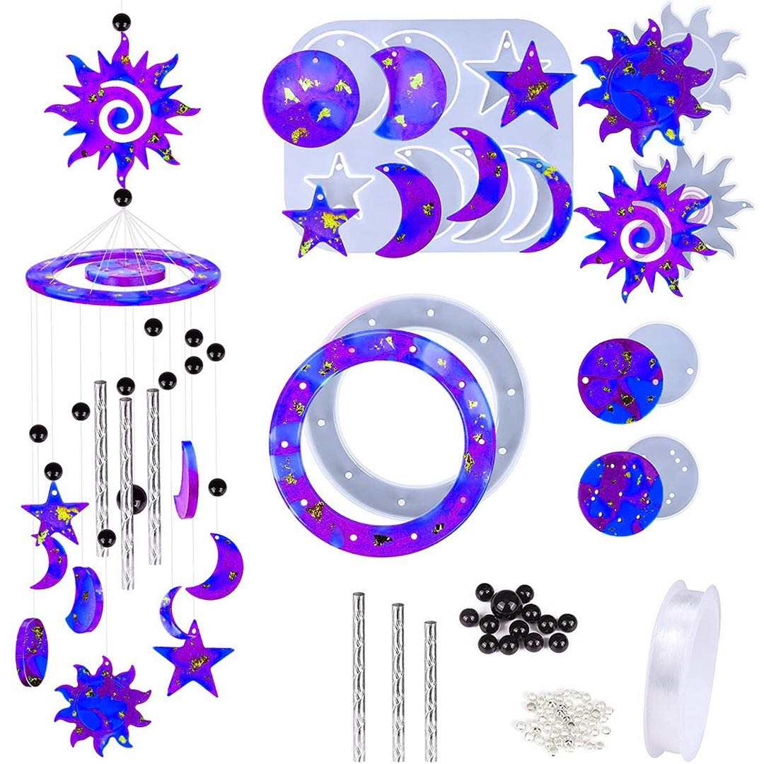 126 piece Epoxy Resin Kit Plus Silicone Wind Chime Mould