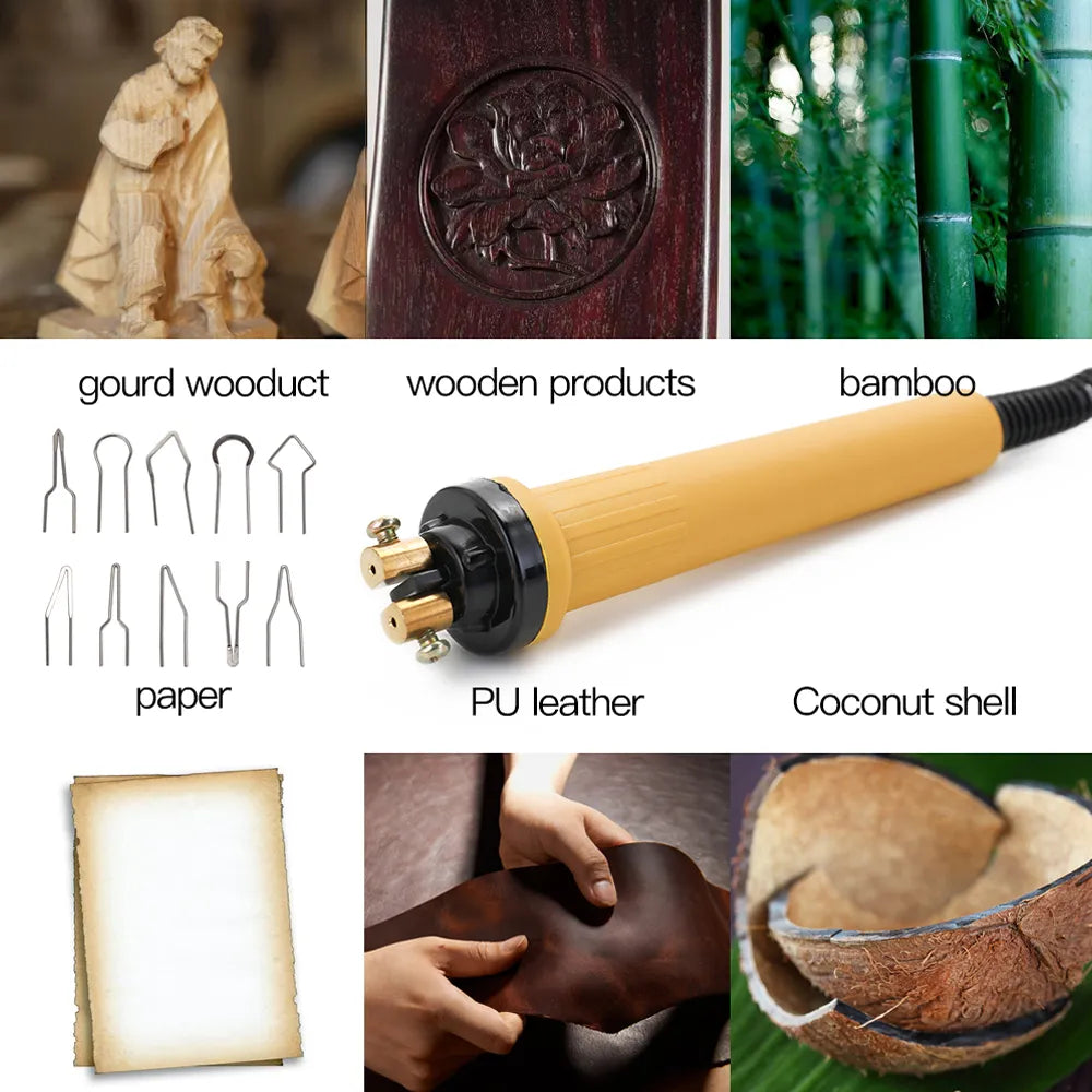 Digital Pyrography Burning Machine with Wire Tips