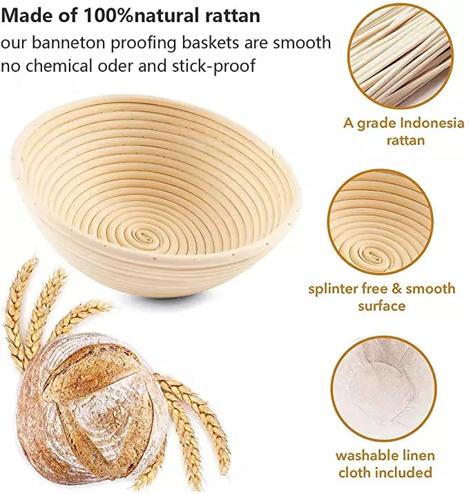 The Ultimate Bannaton Bread Proofing Kit -Perfect for Sour Dough Bread and More