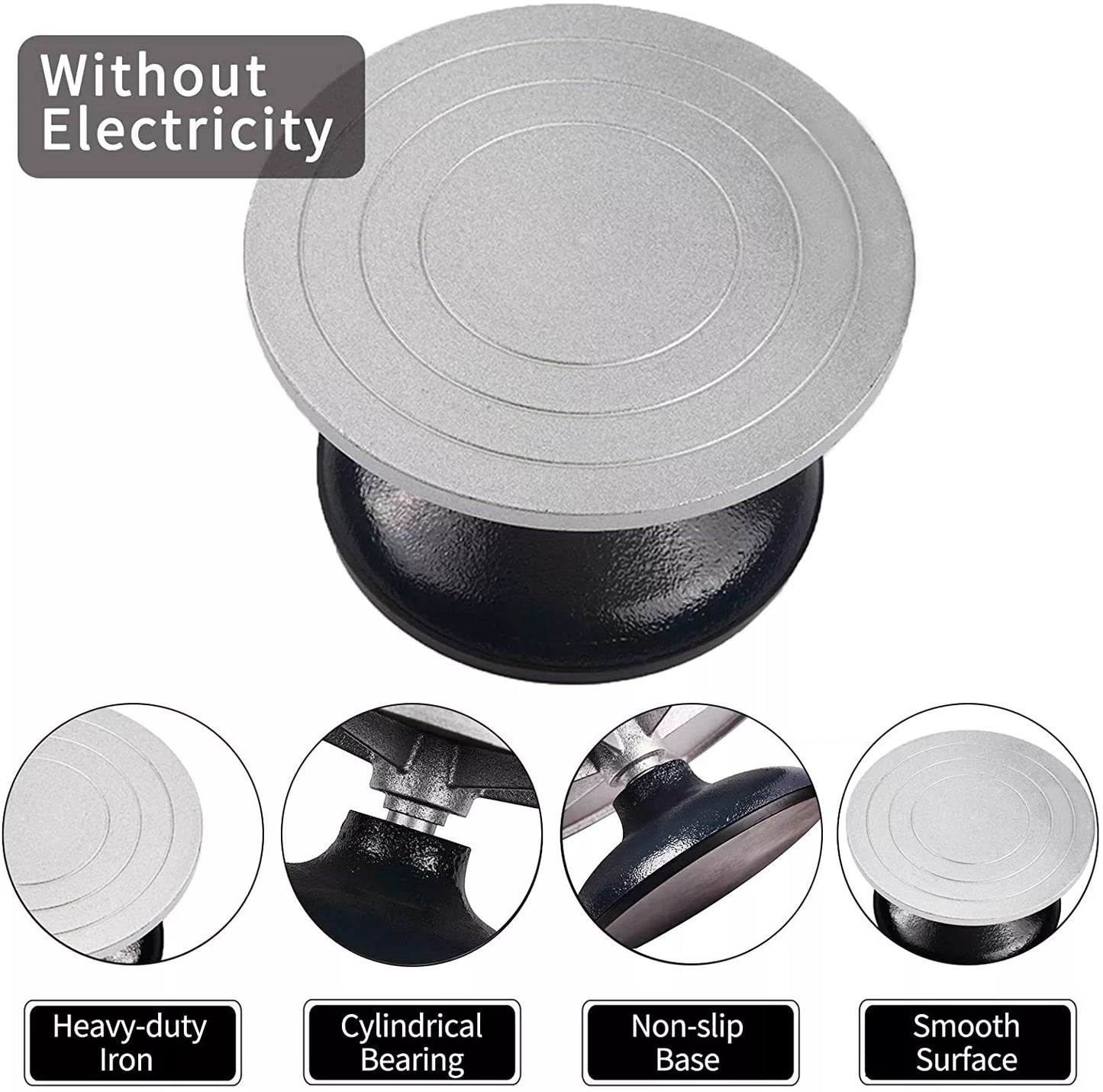 Large 30cm Sculpting Wheel- Heavy Duty All Metal & Turntable with Ball Bearings