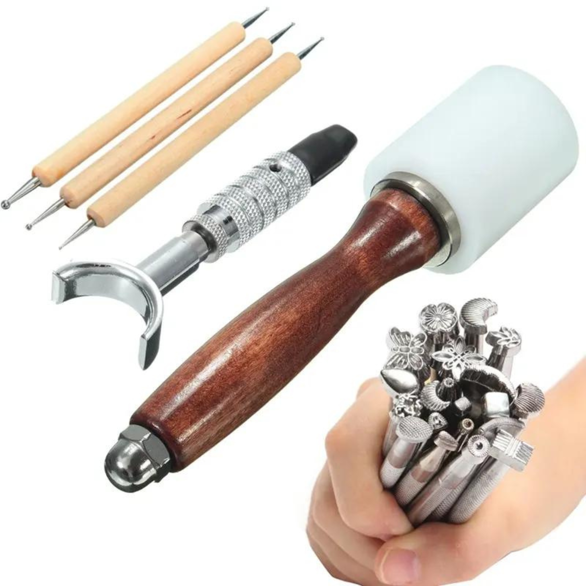 LeatherCraft Stamp Tool Kit for Leather Design