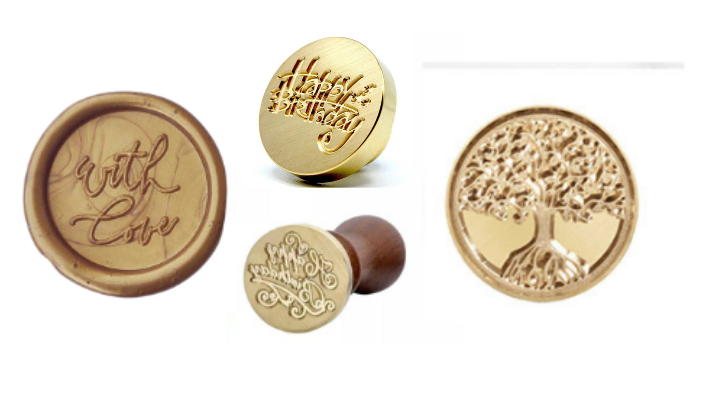 All in one Wax Seal Stamp Starter Kit with 3 Stamp Seals