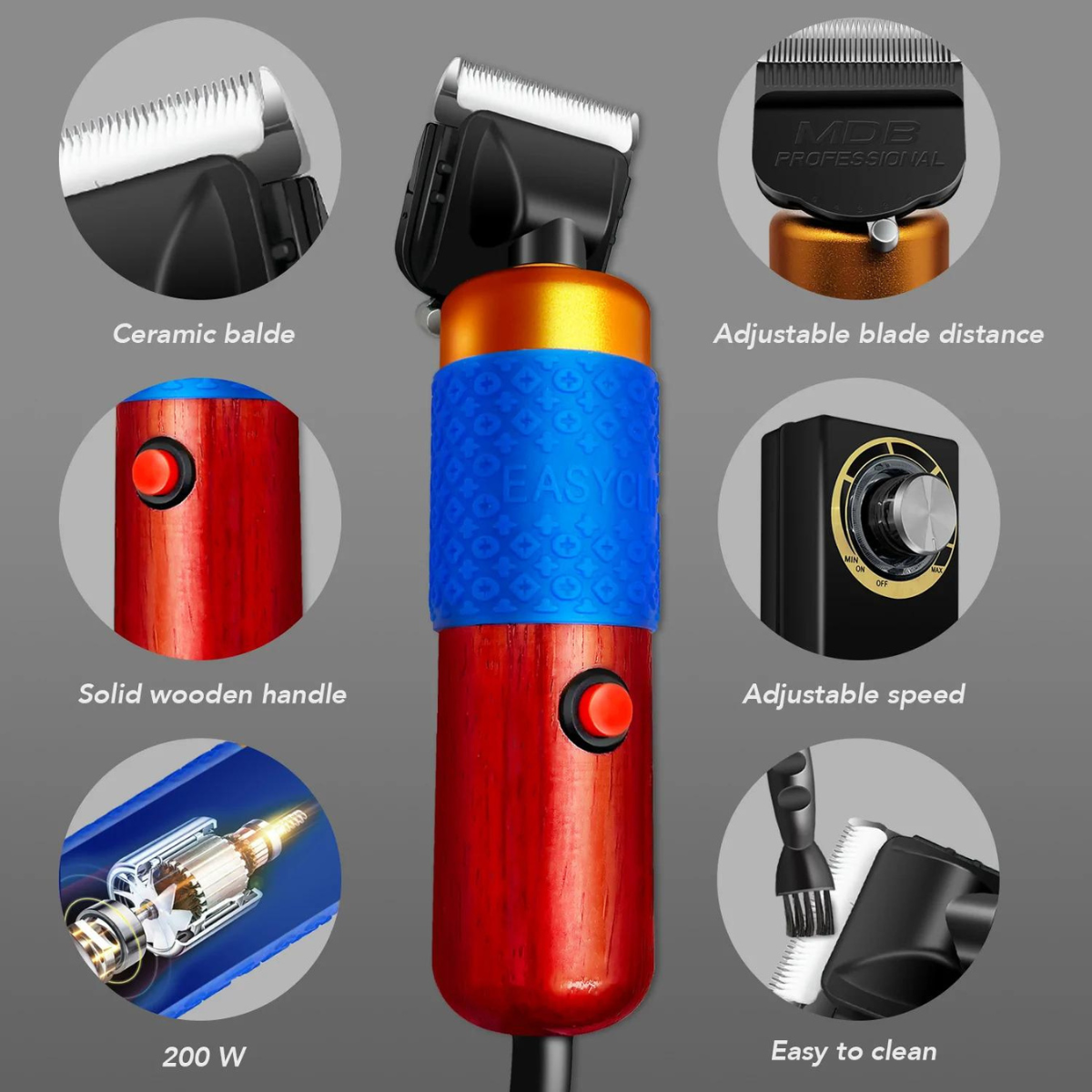 Electric Trimmer With Shearing Guide for Tufting