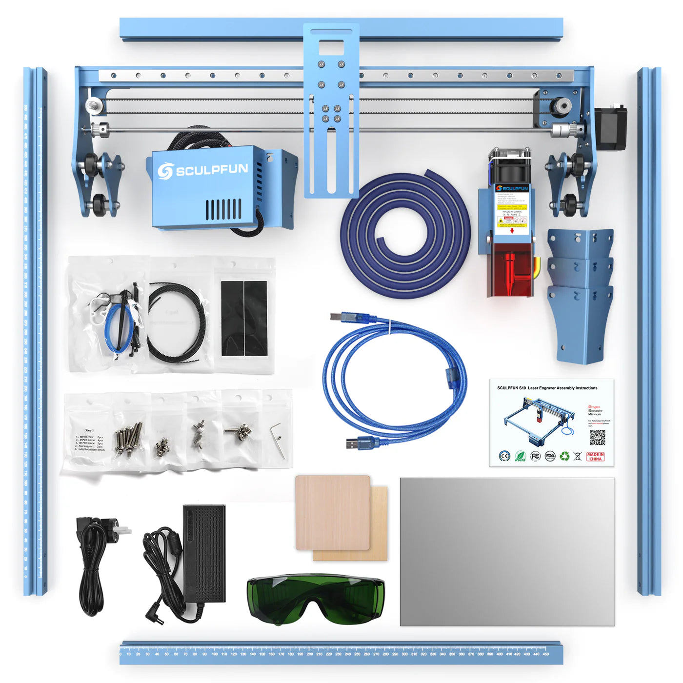 SCULPFUN S10 10W Diode DIY Laser Engraving Machine