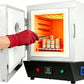 1150HFA Jewelry Casting Muffle Furnace 1500W °C Electric High Temp Control With View Window & Steel Bell