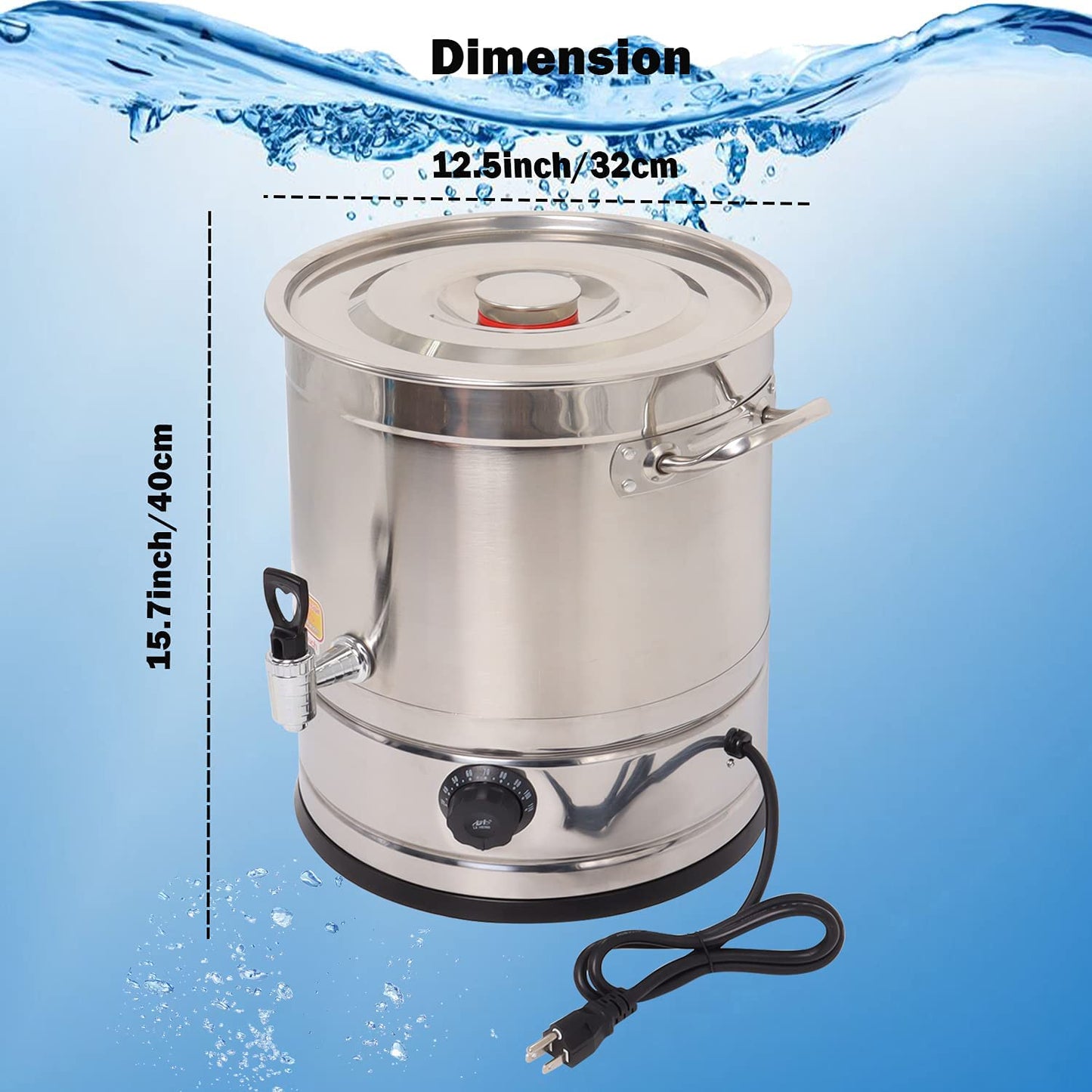 Electric Candle Wax Melter Stainless Steel - 38L