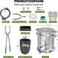 25KG Large Propane Melting Furnace Kit, 2500°F Stainless Steel | Foundry Furnace for Gold, Silver, Copper, Ideal for DIY Metal Casting, Metal Scrap Recycle and Home Foundry Project