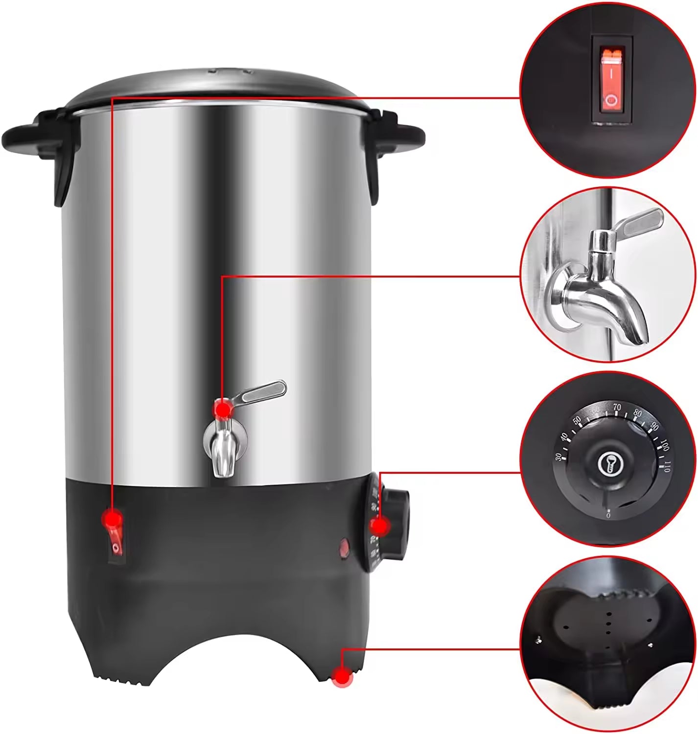 5.3L Electric Wax Melter Machine with Adjustable Temperature Control – Stainless Steel Wax Melting Pot for Soy Wax, Beeswax & Paraffin Wax Candle Making