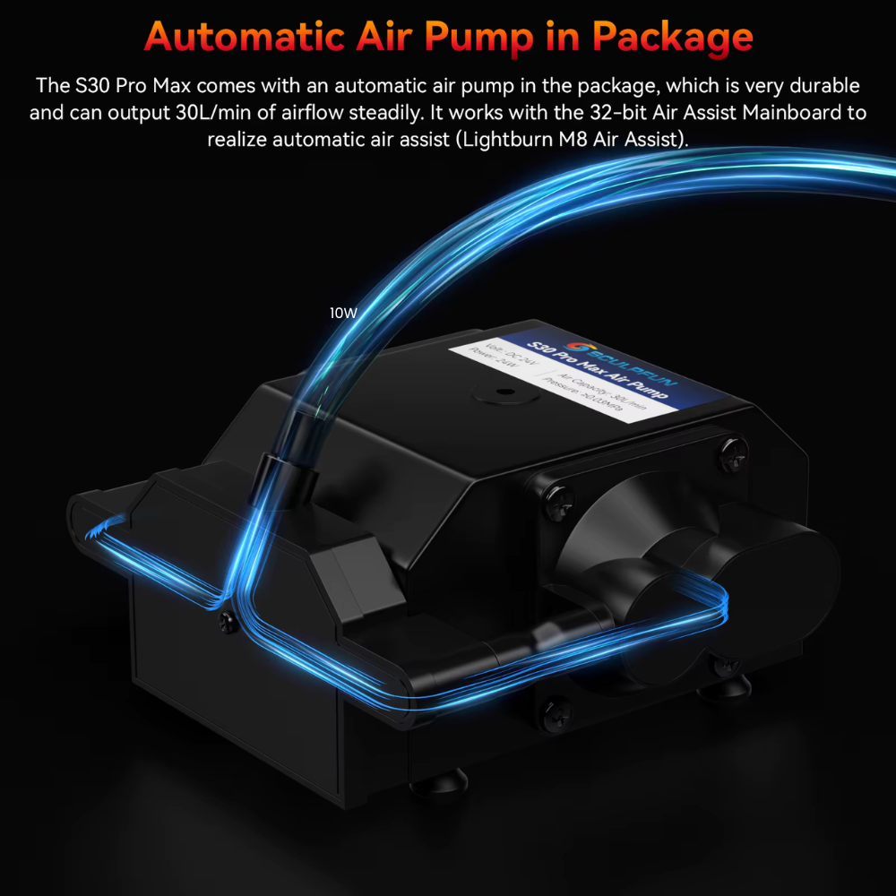 SCULPFUN S30 Pro 10W Laser Engraving & Cutting Machine with Automatic Air Assist – High Precision DIY Engraver