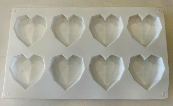 Silicone Heart Mould 8 Cavity