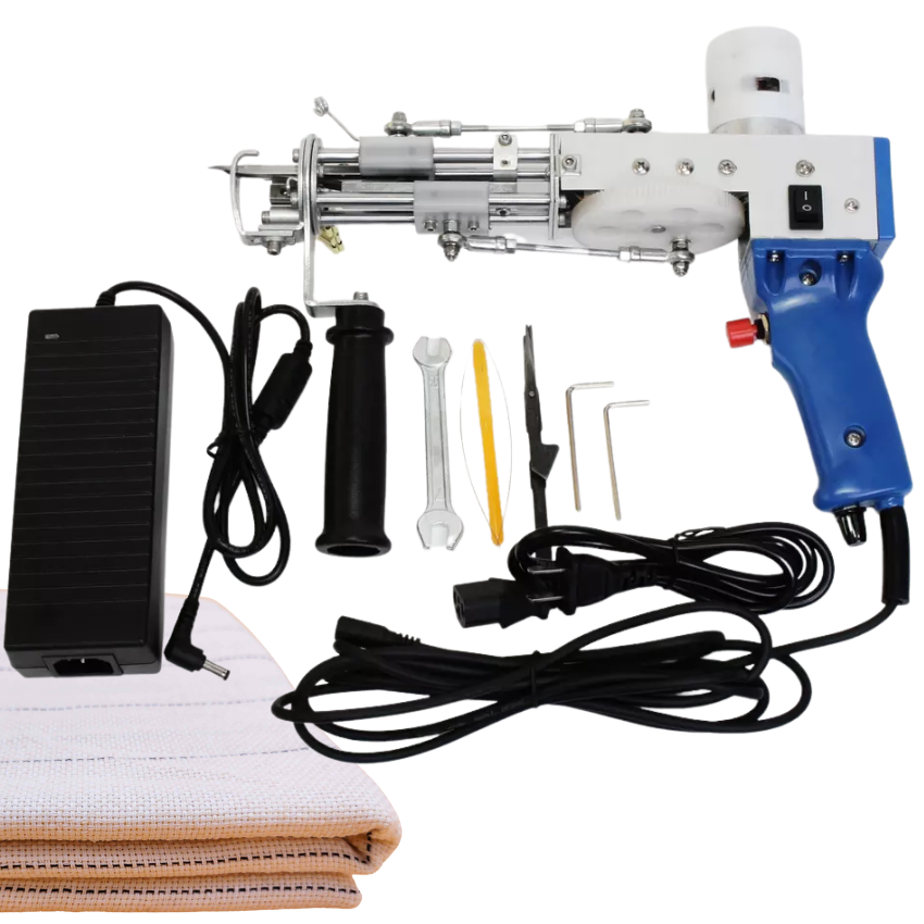 Tufting Kit with KRT2in1 Tufting Gun, Trimmer with Guide, Duckbill Scissor, Lint Remover & Fabric