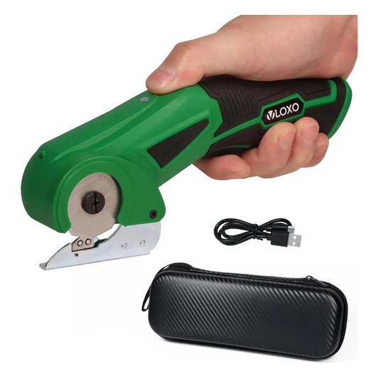 Vloxo Cordless Electric Scissor with Safety Lock 4.2V Rotary Cutter