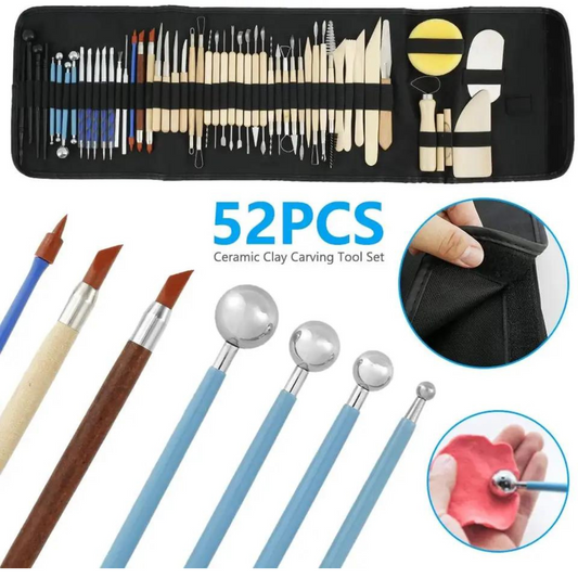 52Pcs Polymer Clay Tools Sculpting Tools Pottery Carving kit