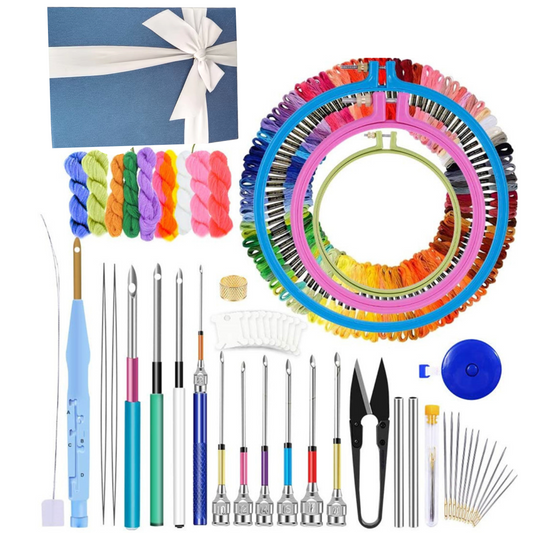 156 pce Punch Needle Kit Accessory Tools Embroidery Threads Cross Stitch
