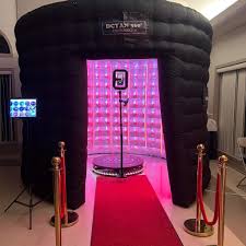 Inflatable LED 360 Photo Booth Enclosure with LED lighting