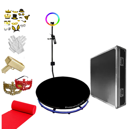 Slow Motion Rotating 360 Photo Booth 80cm & 100cm with Flight Case & Props