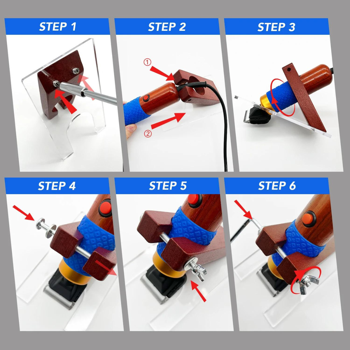 Electric Trimmer With Shearing Guide for Tufting