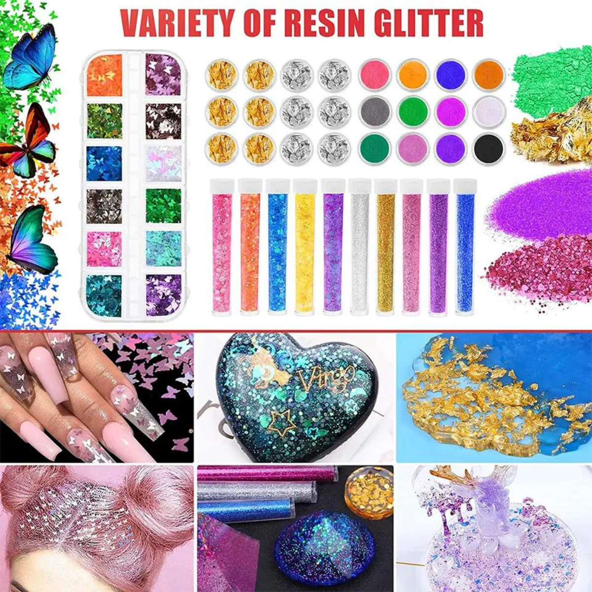 Resin Accessories Jewellery Making Supply Kit with Tons of Resin Supplies