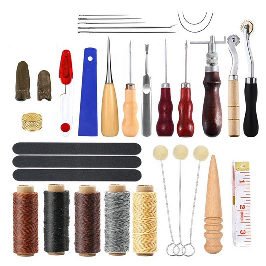 Practical Leather Craft Tool Kit with 31 Quality Pieces