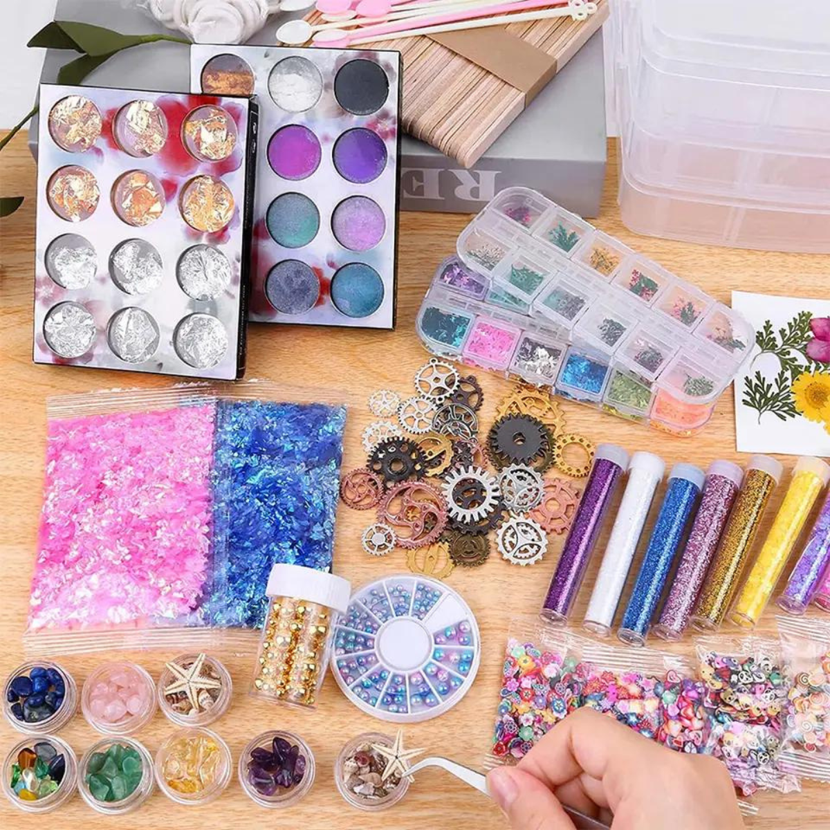 Resin Accessories Jewellery Making Supply Kit with Tons of Resin Supplies