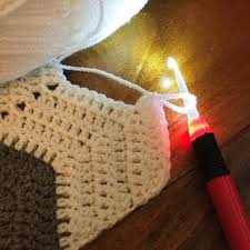 Crochet set with LCD light